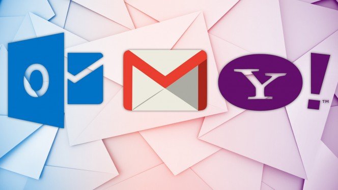 diferenças entre Outlook Gmail e Yahoo