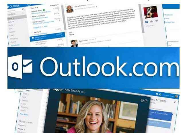 principais funcionalidades do Outlook.com